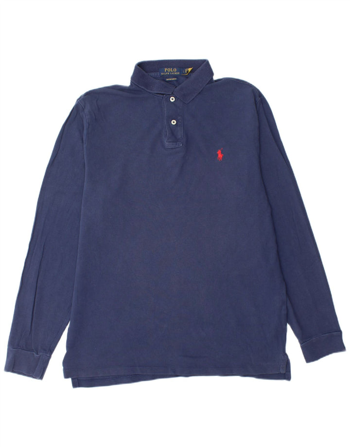 POLO RALPH LAUREN Męska koszulka polo slim fit, duża, granatowa