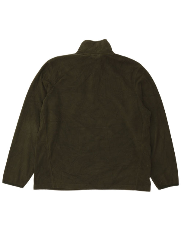 Męski sweter polarowy Eddie Bauer z zamkiem błyskawicznym, duży, zielony, z poliestru