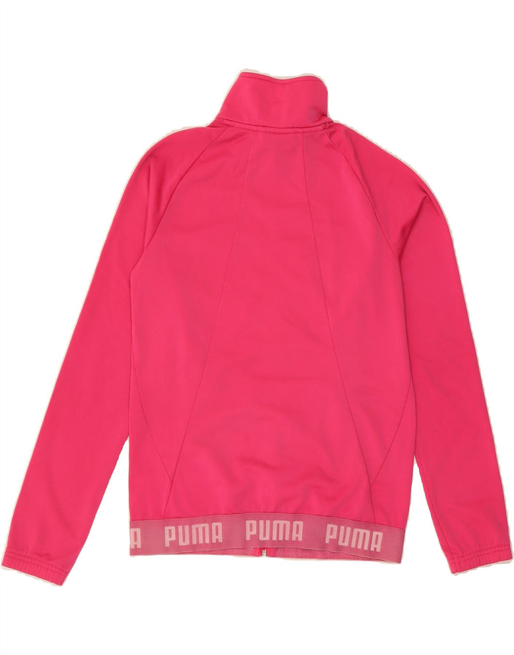 PUMA Womens Graphic Tracksuit Top Jacket UK 14 Large  Pink Polyester Vintage Puma and Second-Hand Puma from Messina Hembry 