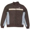 PUMA Mens Tracksuit Top Jacket Large Grey Colourblock Polyester