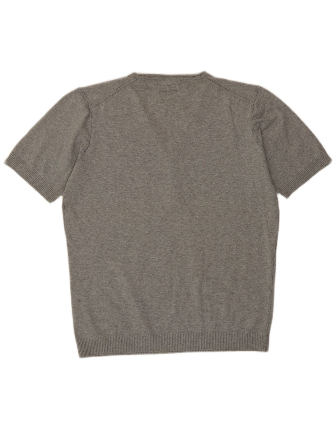 Męski sweter Zara z krótkim rękawem i dekoltem w kształcie litery V, XL, szary