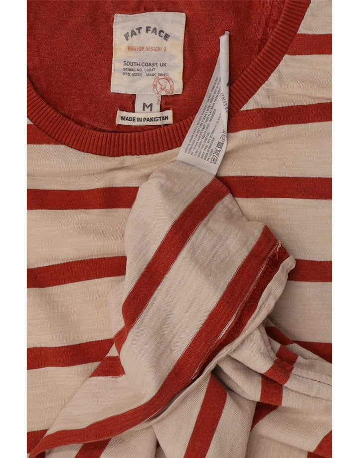 T-shirt męski Fat Face Top z średniej beżowej bawełny w paski