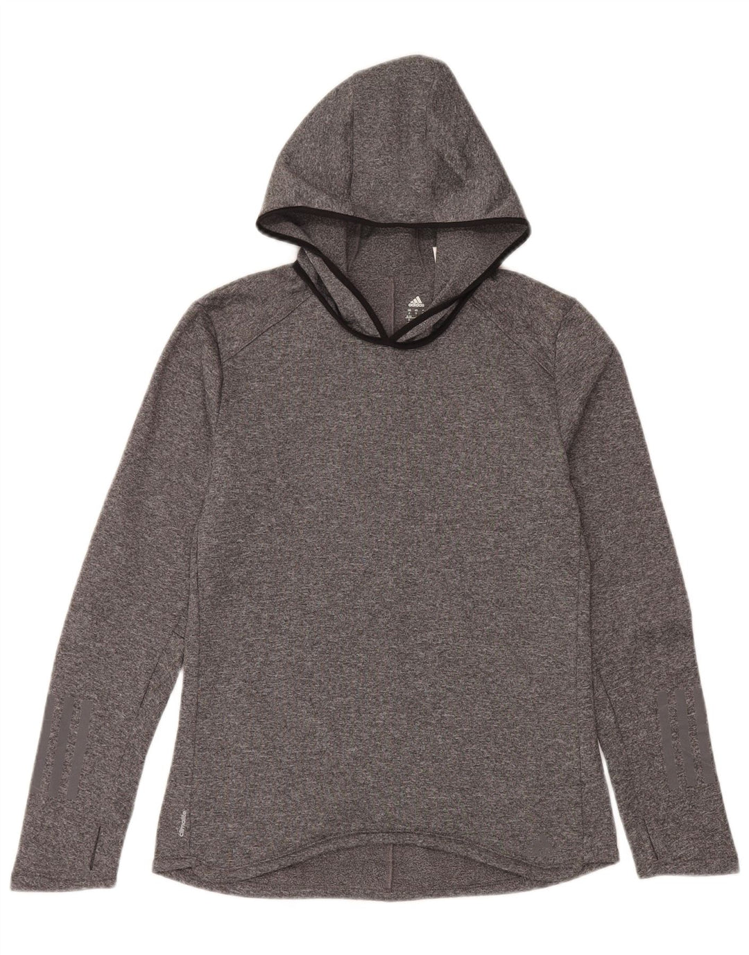 Damska bluza z kapturem Adidas Climalite UK 8/10 Mały szary poliester