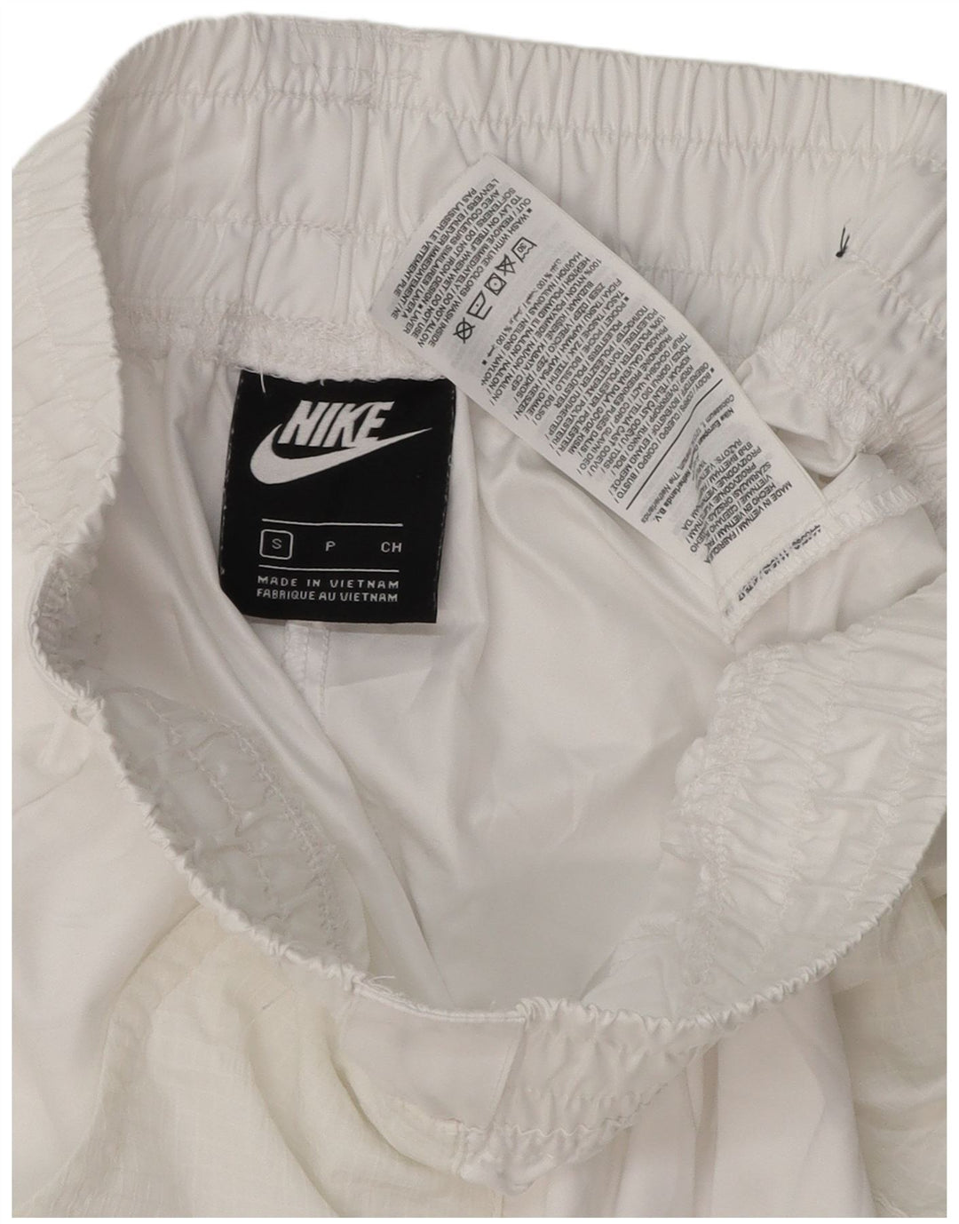 NIKE Womens High Waist Sport Shorts UK 8 Small  White Polyester