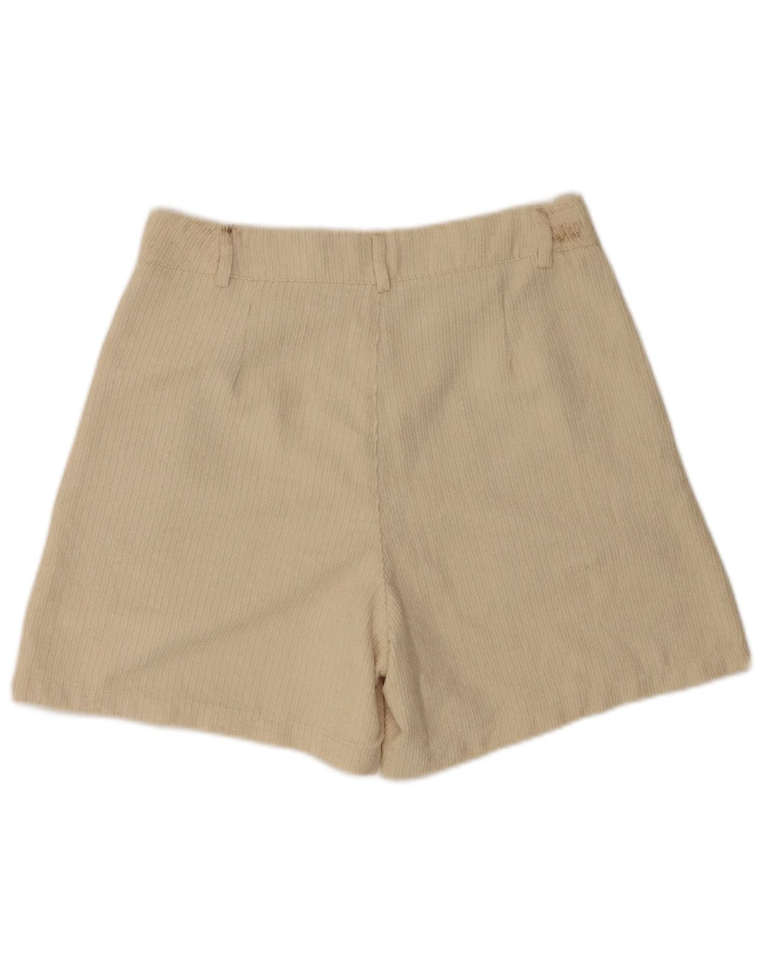 Damskie sztruksowe spodenki Benetton UK 12 Medium W28 Beżowy poliester