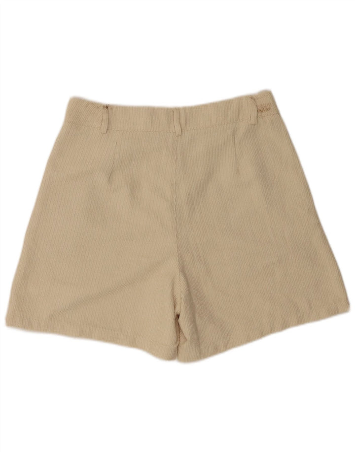 Damskie sztruksowe spodenki Benetton UK 12 Medium W28 Beżowy poliester