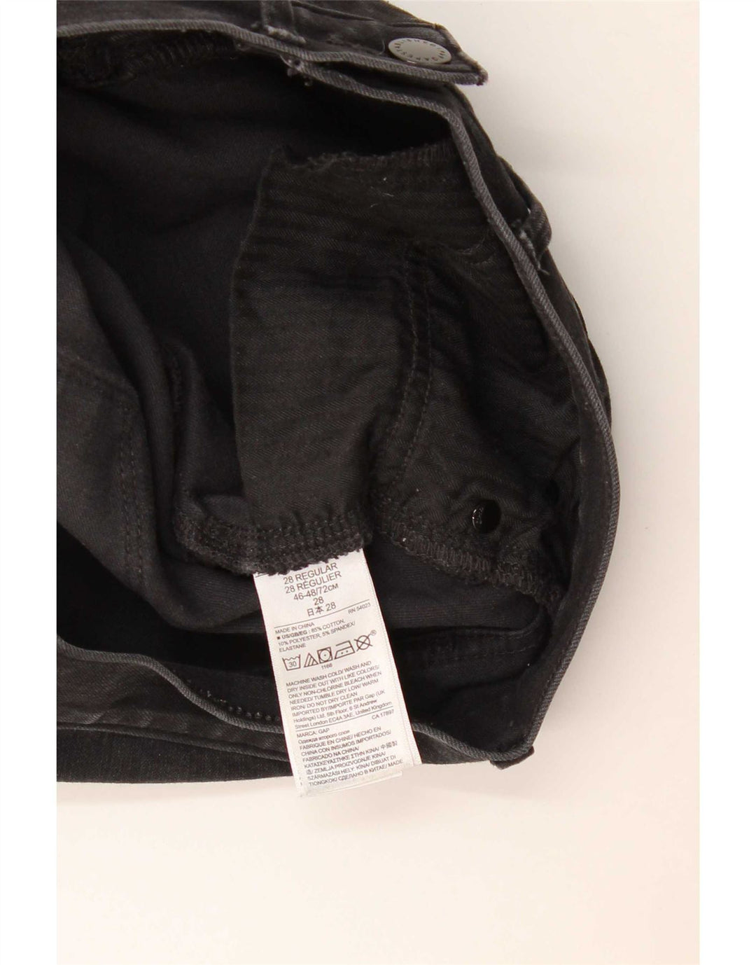 Damskie jeansy skinny Gap W28 L28 Czarne bawełniane