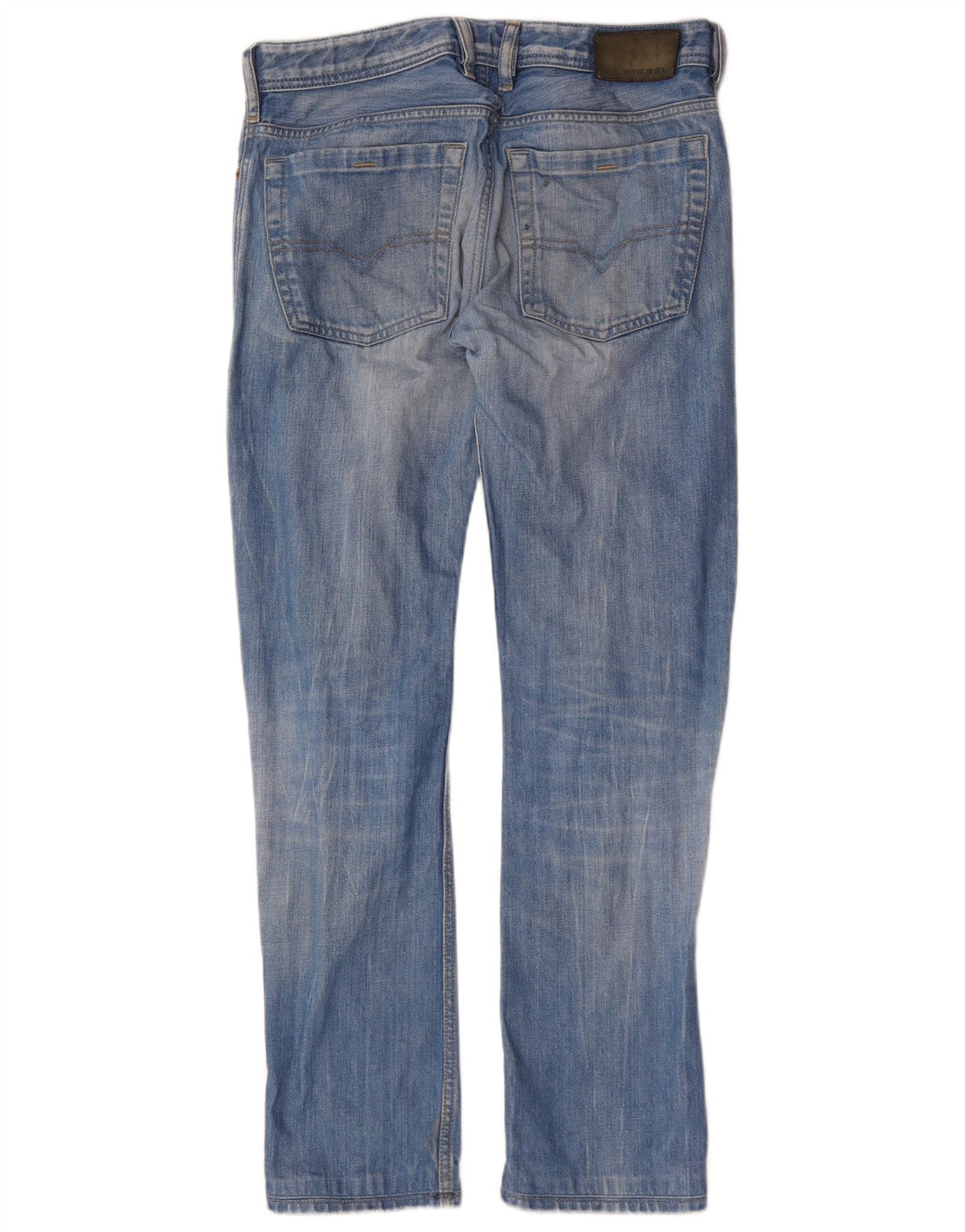 Diesel Męskie Zatiny Regular Bootcut Jeansy W30 L30 Niebieskie bawełniane