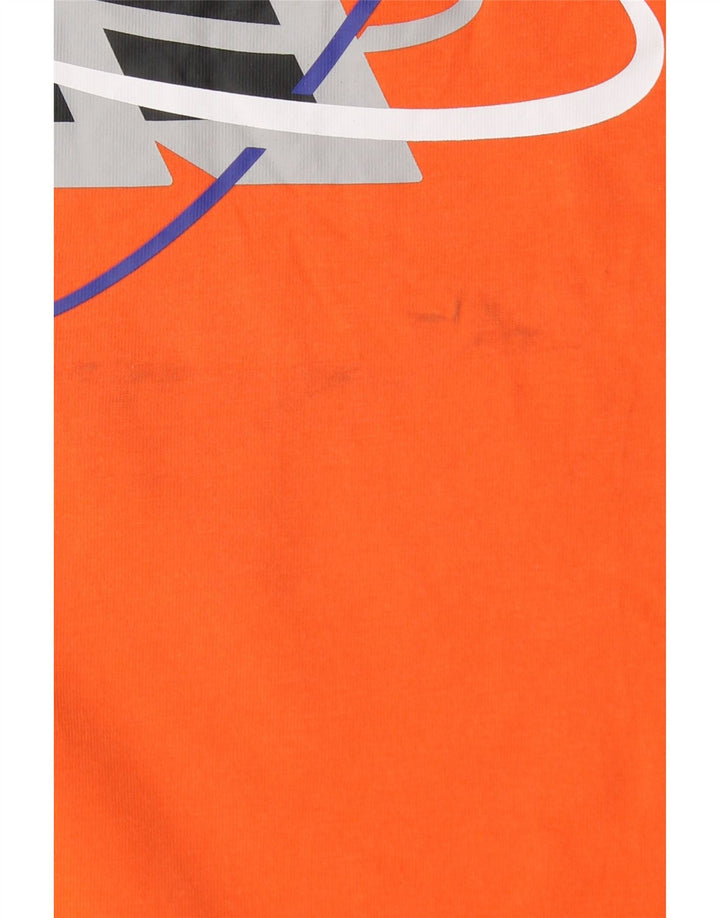 Męska koszulka z grafiką Adidas, mała, pomarańczowa, bawełniana