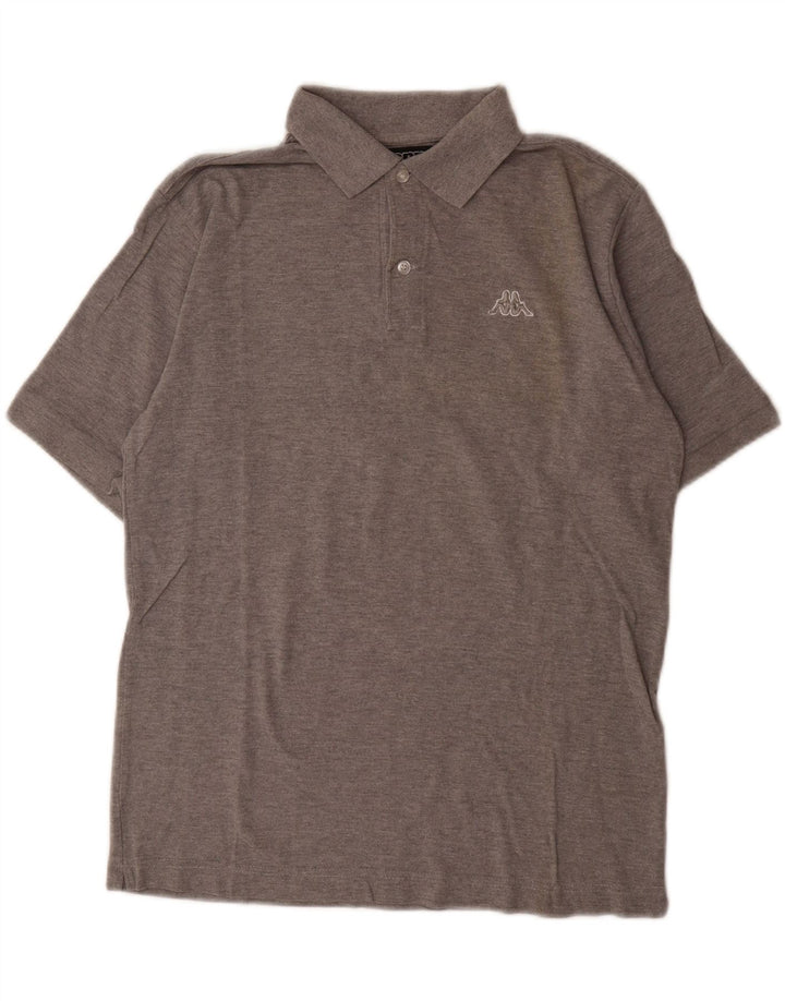 KAPPA Mens Polo Shirt Medium Grey Cotton Vintage Kappa and Second-Hand Kappa from Messina Hembry 