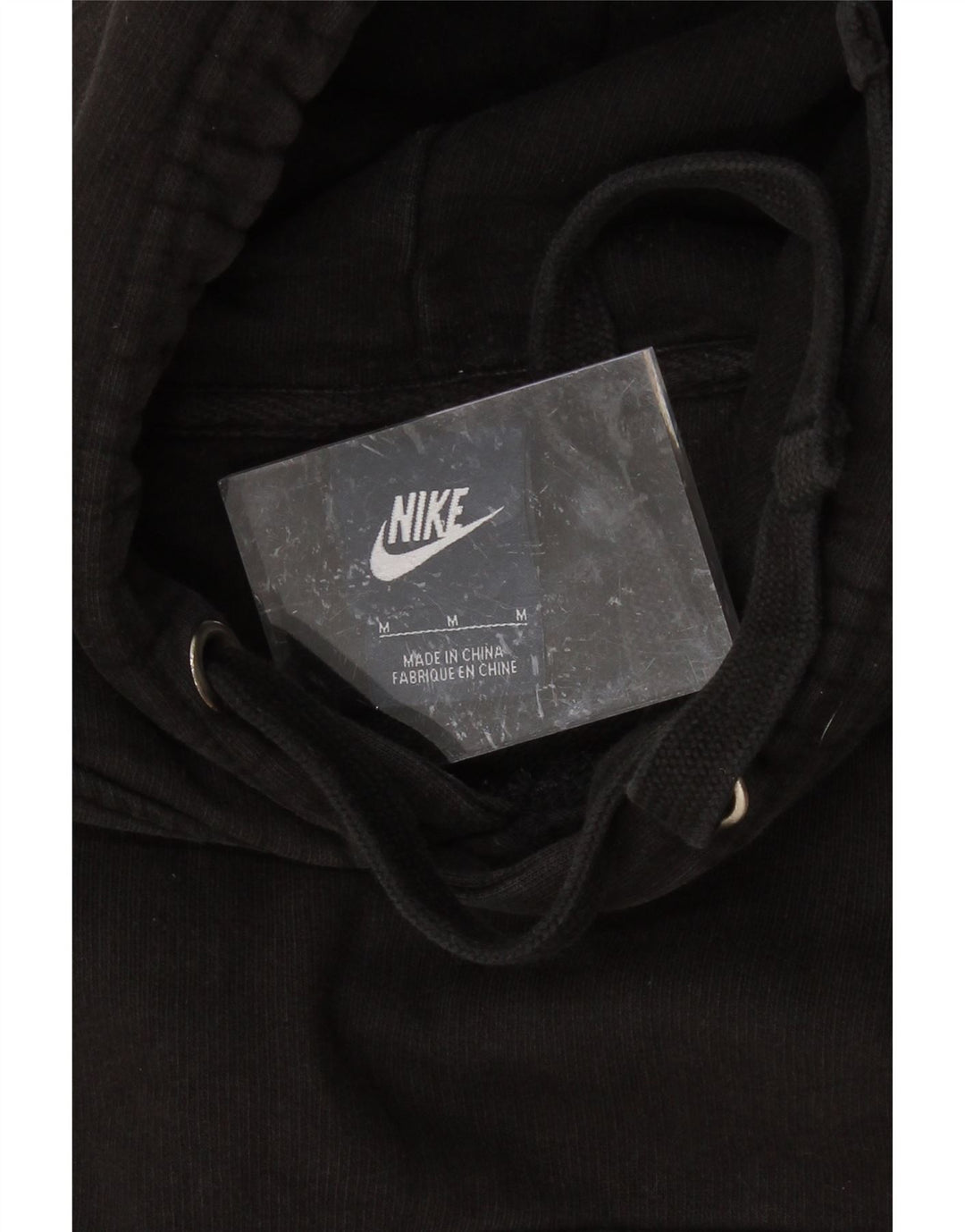 NIKE Womens Oversized Hoodie Jumper UK 14 Medium Black Cotton Vintage Nike and Second-Hand Nike from Messina Hembry 