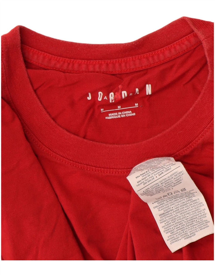 Męski T-shirt z grafiką Jordan, bawełniany, średni czerwony