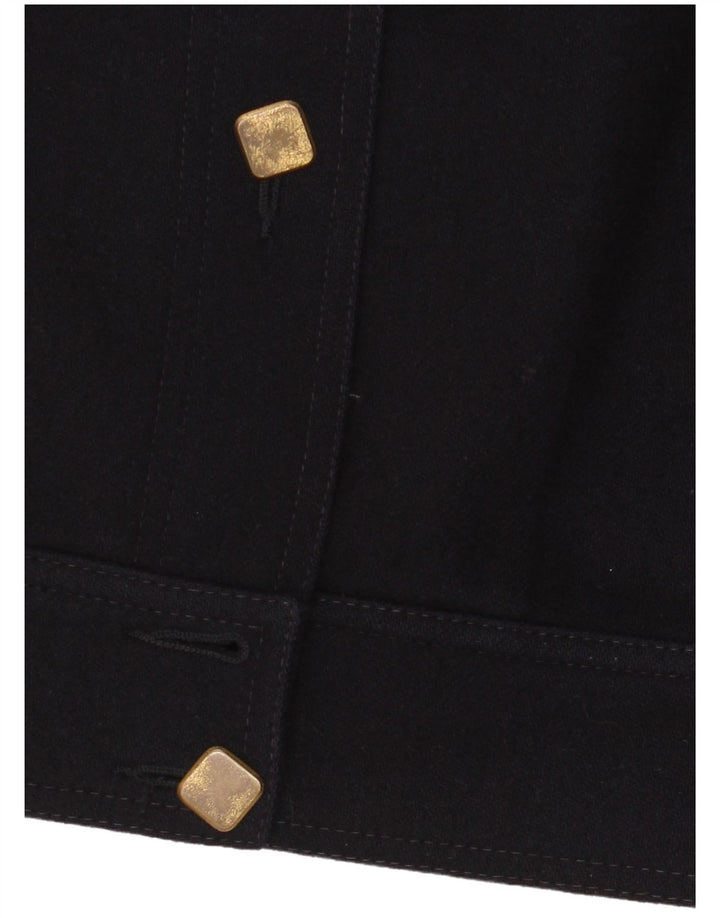 Vintage damski kardigan Top IT 42 średni granatowy wełniany