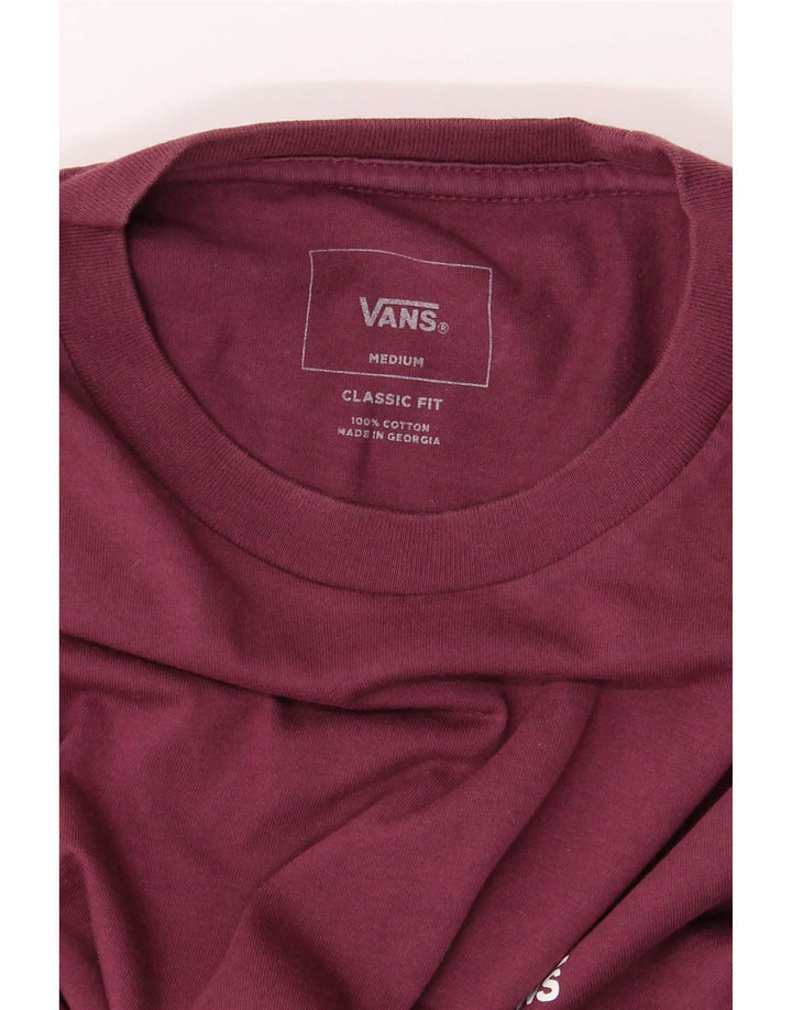 Męska koszulka t-shirt Vans o klasycznym kroju, w kolorze średniego burgunda