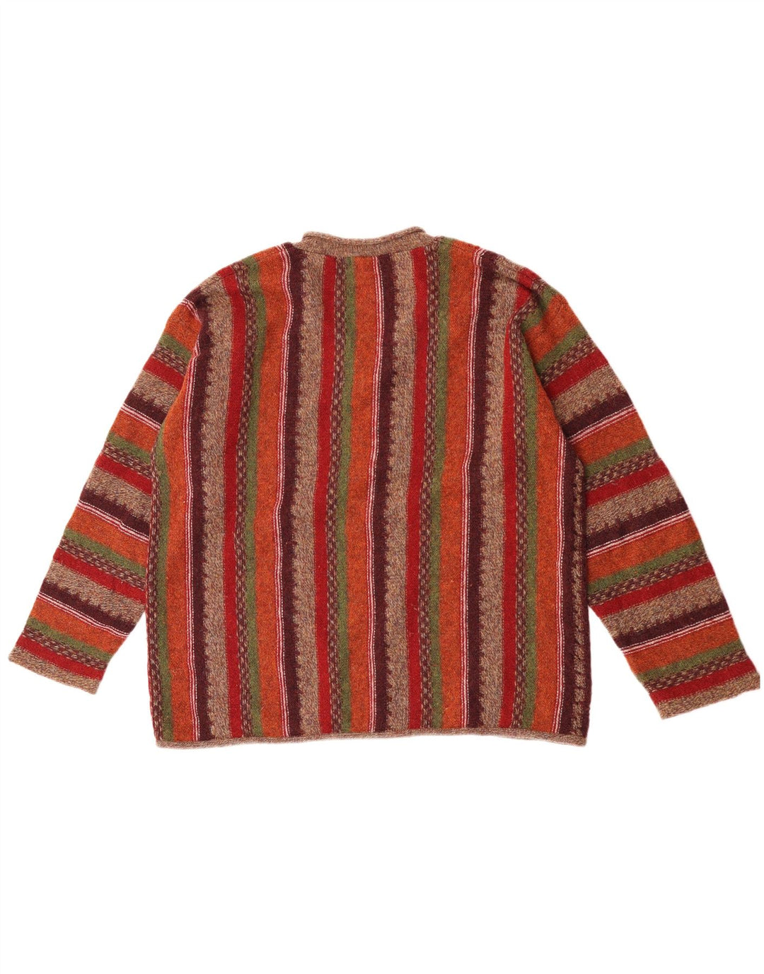 Męski sweter Esprit z dekoltem w szpic, duży, wełniany w wielokolorowe paski