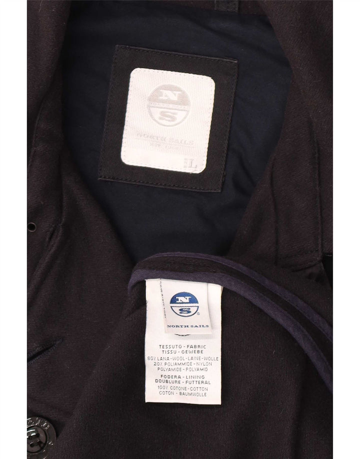 Płaszcz damski North Sails Pea Coat UK 14, duży, granatowy, wełniany, klasyczny