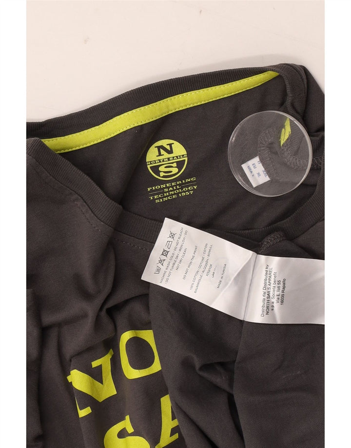 Męski T-shirt z grafiką NORTH SAILS Top XL, szara bawełna