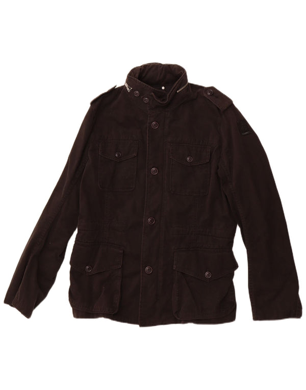 Męska kurtka wojskowa Diesel UK 40, duża, czarna, bawełniana