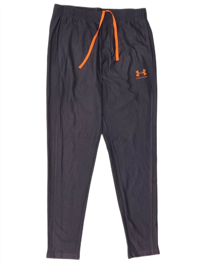 Damskie spodnie dresowe Under Armour UK 14, duże, granatowe, poliestrowe