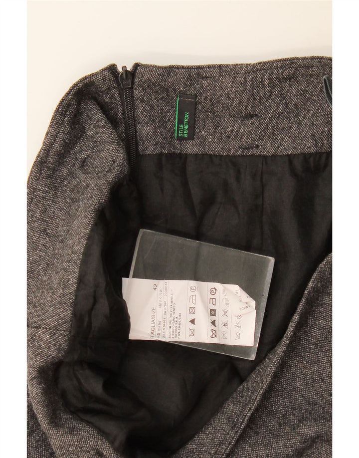 Spódnica damska Benetton IT 42 Medium W30 Szara wełna