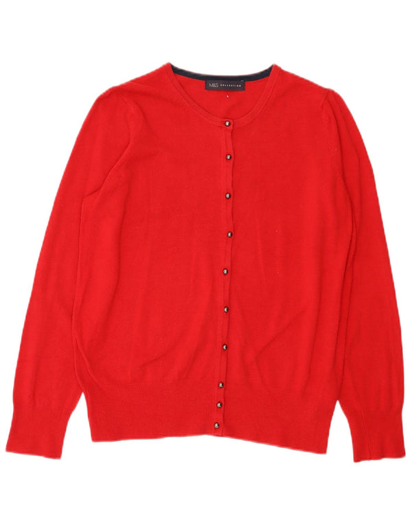 Sweter damski Marks & Spencer UK 12, średni czerwony, wiskoza