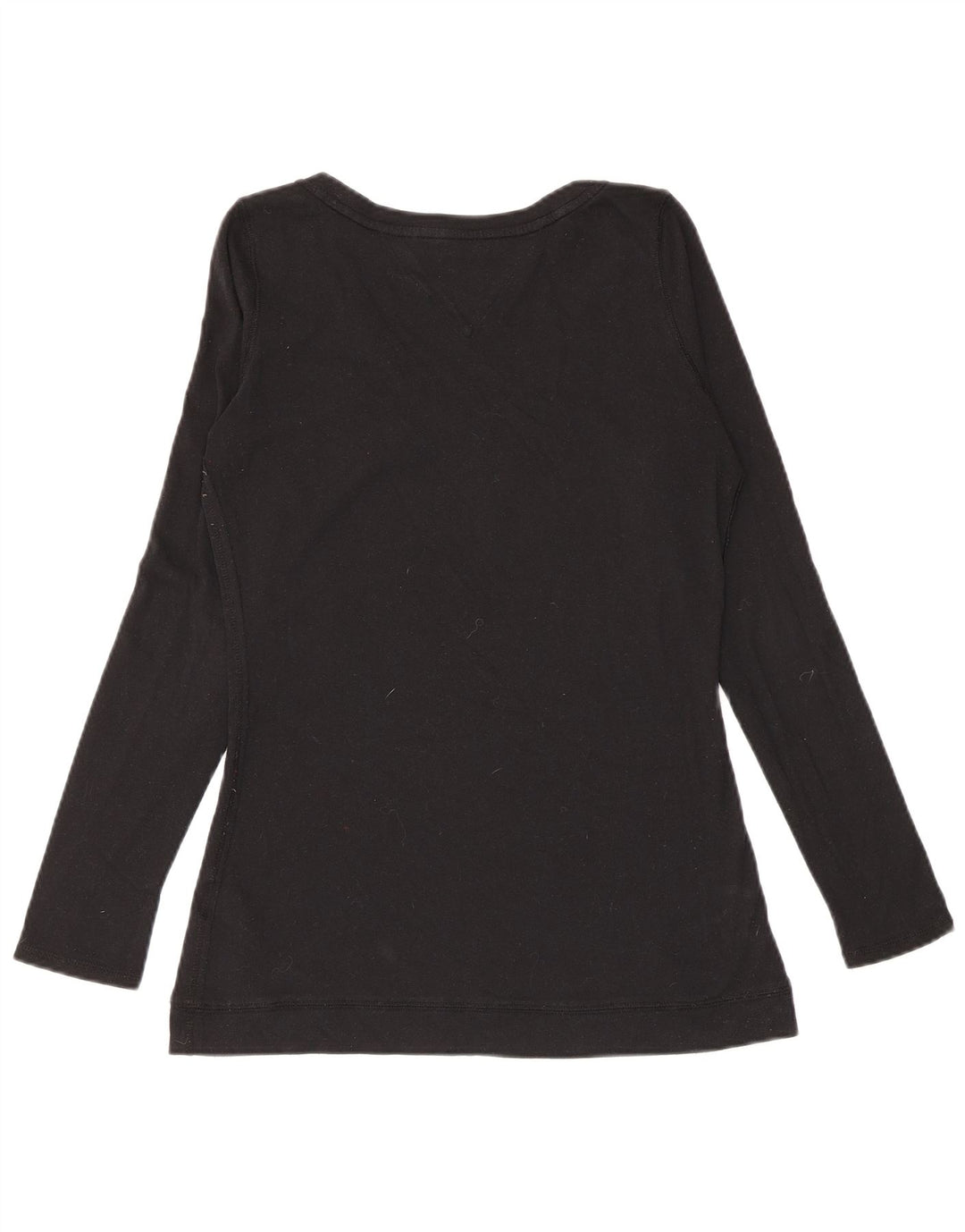 Damski top z długim rękawem Tommy Hilfiger UK 12, średni czarny, bawełniany