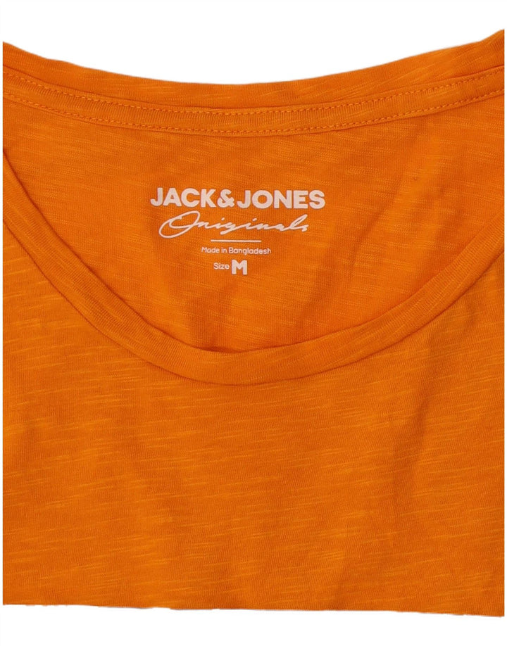 Męski T-shirt z grafiką Jack & Jones, średni pomarańczowy