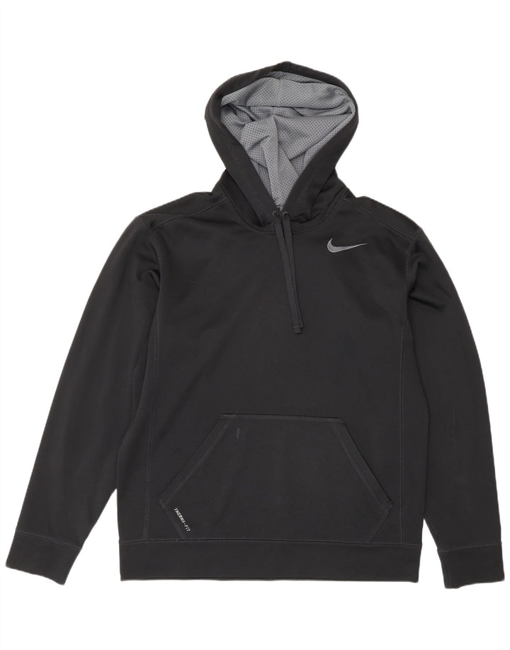 Męska bluza z kapturem Nike Therma-Fit, średni czarny poliester