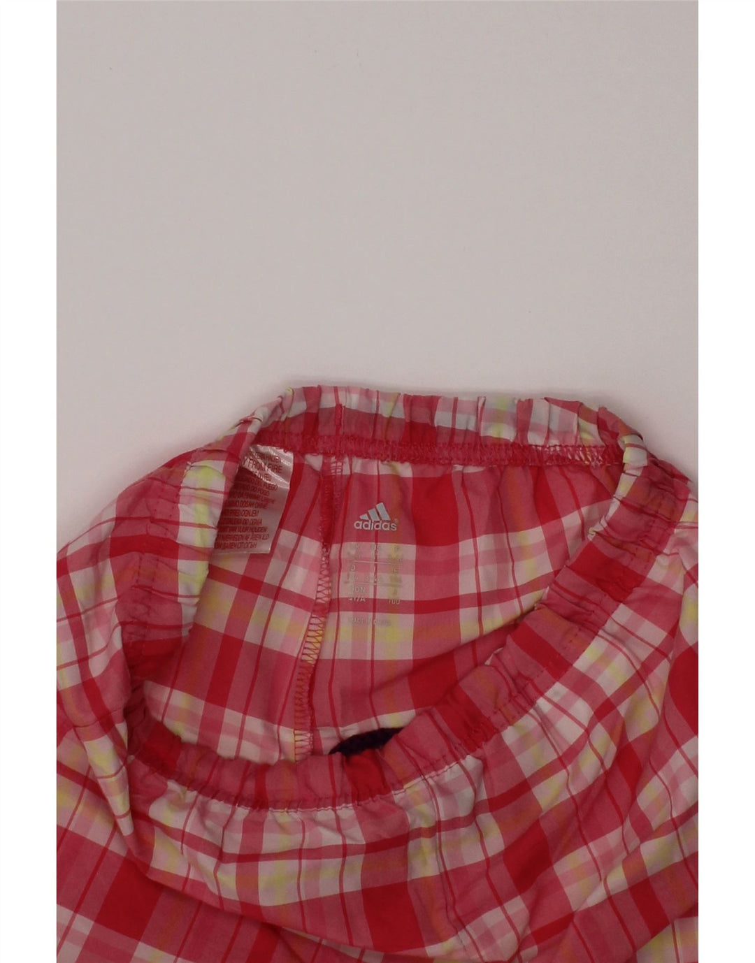Spodenki dziewczęce ADIDAS 3-4 lata W20 w różową kratkę, poliester