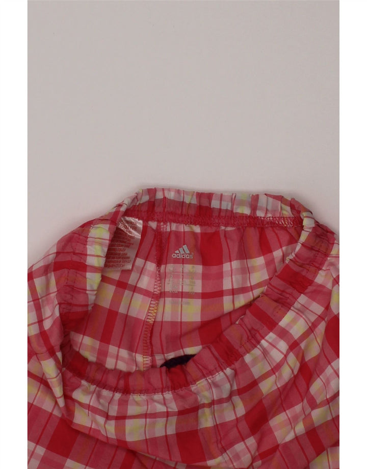Spodenki dziewczęce ADIDAS 3-4 lata W20 w różową kratkę, poliester