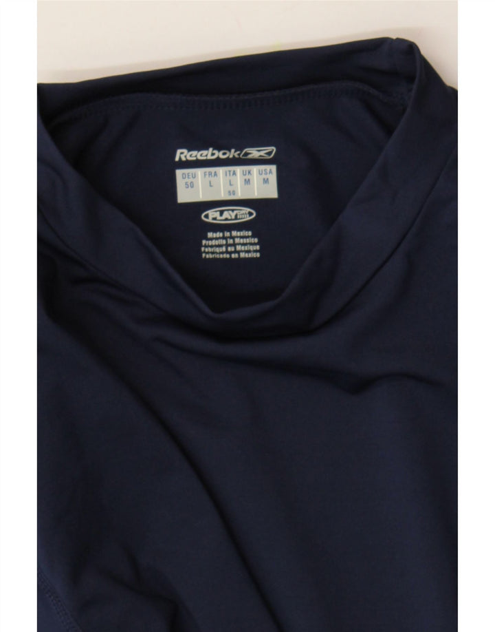 REEBOK Womens Top Long Sleeve UK 12 Medium Navy Blue Polyester Vintage Reebok and Second-Hand Reebok from Messina Hembry 