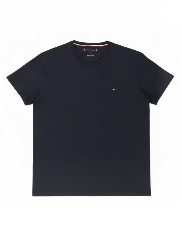 T-shirt męski Tommy Hilfiger, duży, bawełniany, granatowy