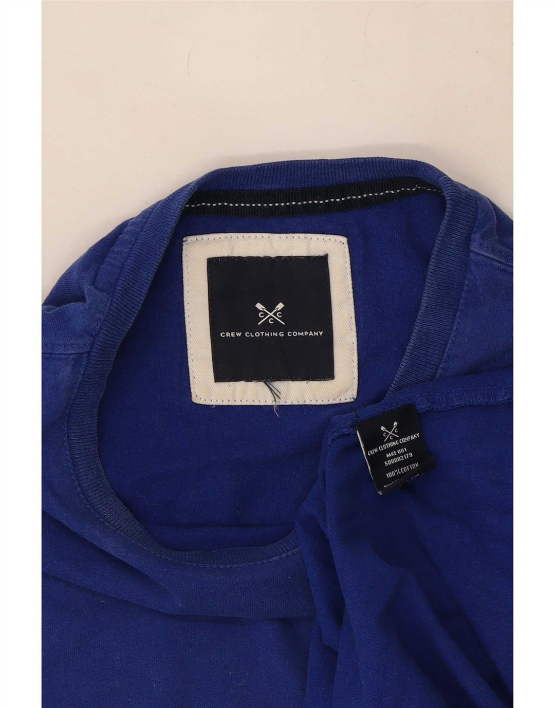 Crew Clothing Męski T-shirt Top Średni Niebieski