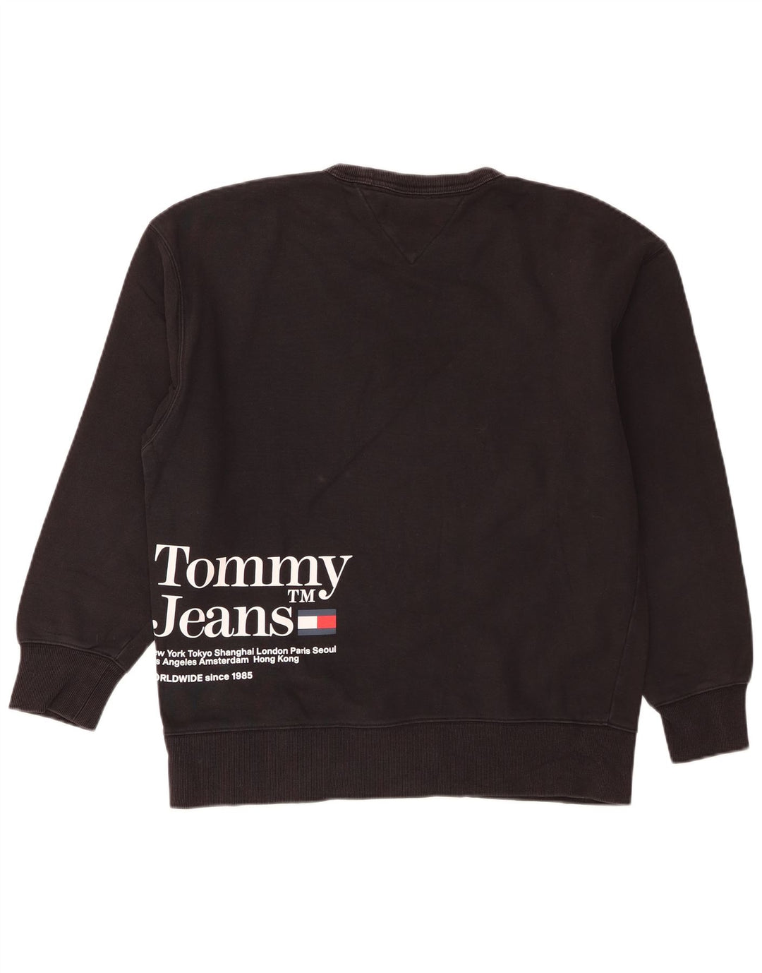 Męska bluza z grafiką Tommy Hilfiger, mała, czarna, bawełniana