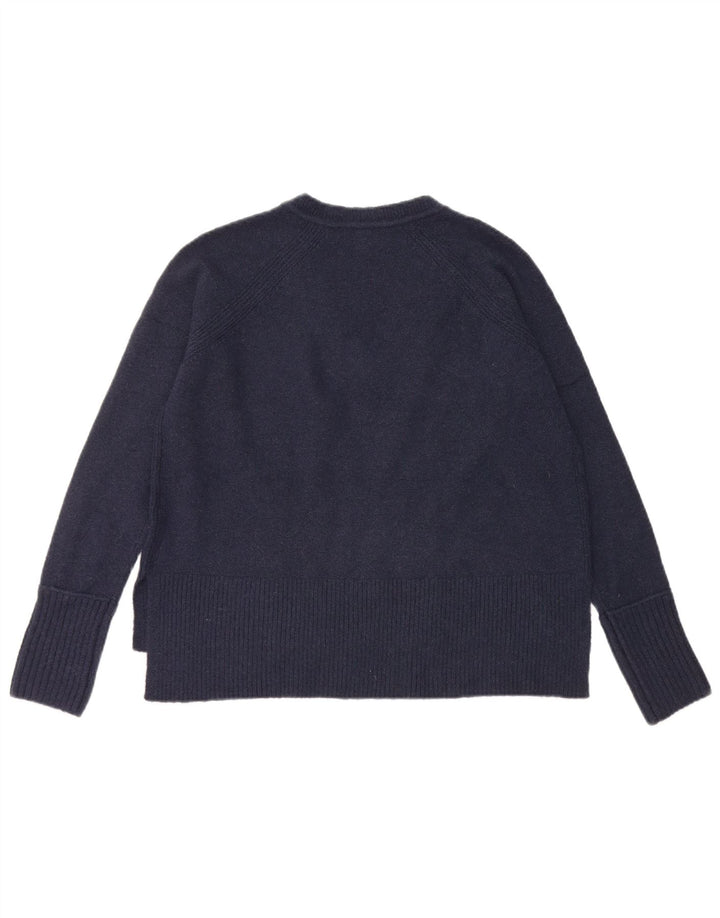 J. CREW Damski sweter oversize z dekoltem w kształcie litery V, UK 10, mały, granatowy
