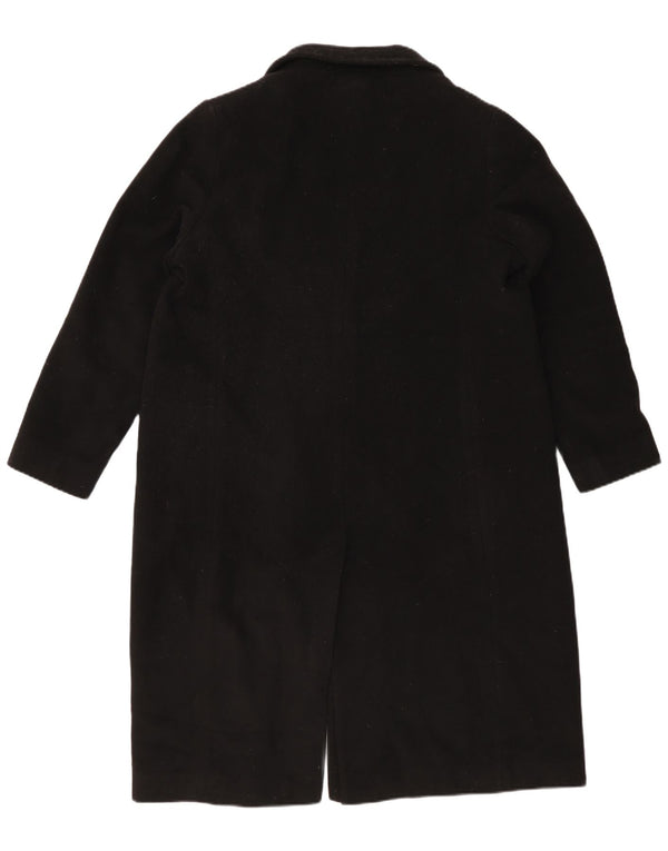 Marks & Spencer Damski płaszcz dwurzędowy UK 18 XL, czarna wełna