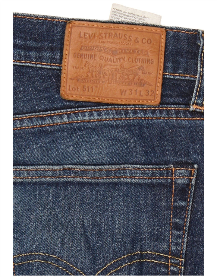 Damskie jeansy Levi's 511 Slim W31 L32 Granatowa bawełna