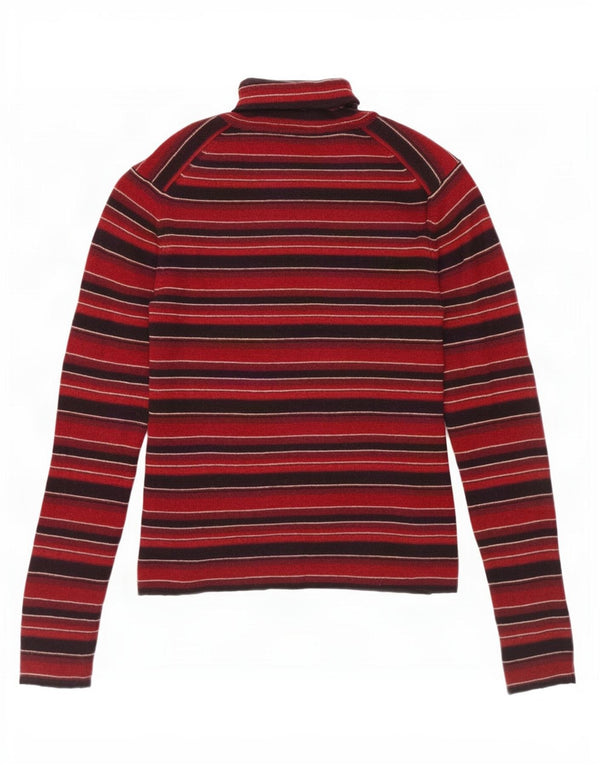 Sweter damski Brooks Brothers z wywijanym dekoltem, UK 12, średnie czerwone paski