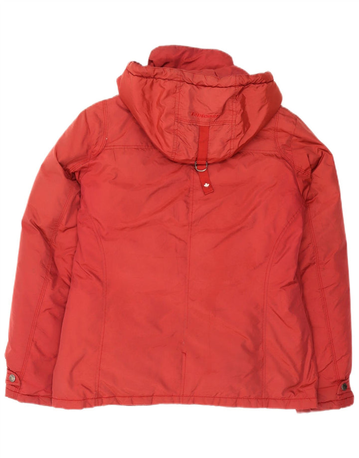 Męska wyściełana kurtka z kapturem Canadiens IT 50, duża, czerwona nylonowa