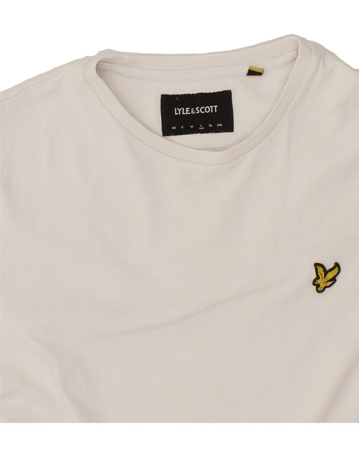 LYLE & SCOTT Womens T-Shirt Top UK 16 Large Grey Cotton Vintage Lyle & Scott and Second-Hand Lyle & Scott from Messina Hembry 