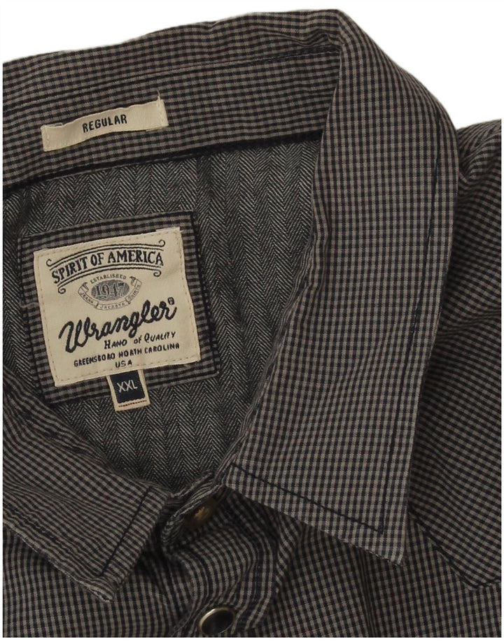 Koszula męska Wrangler Western o regularnym kroju 2XL, granatowa, bawełniana w kratkę