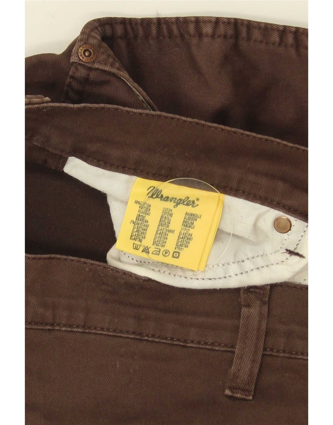 Męskie jeansy Wrangler Texas Straight W38 L32 Brązowa bawełna