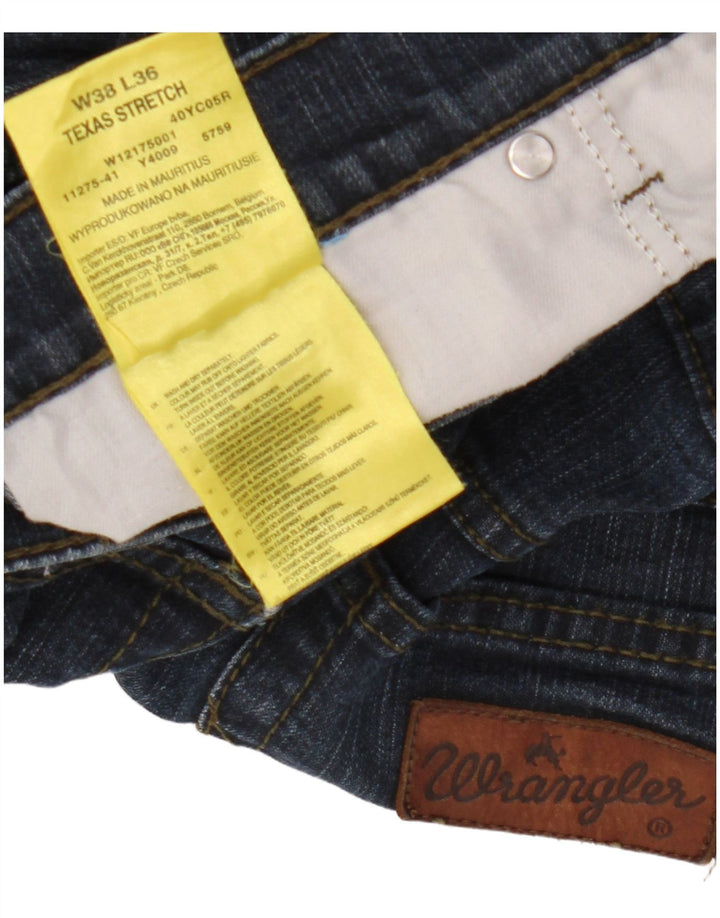 Męskie jeansy WRANGLER Texas Stretch Straight W38 L30 Granatowe, bawełniane