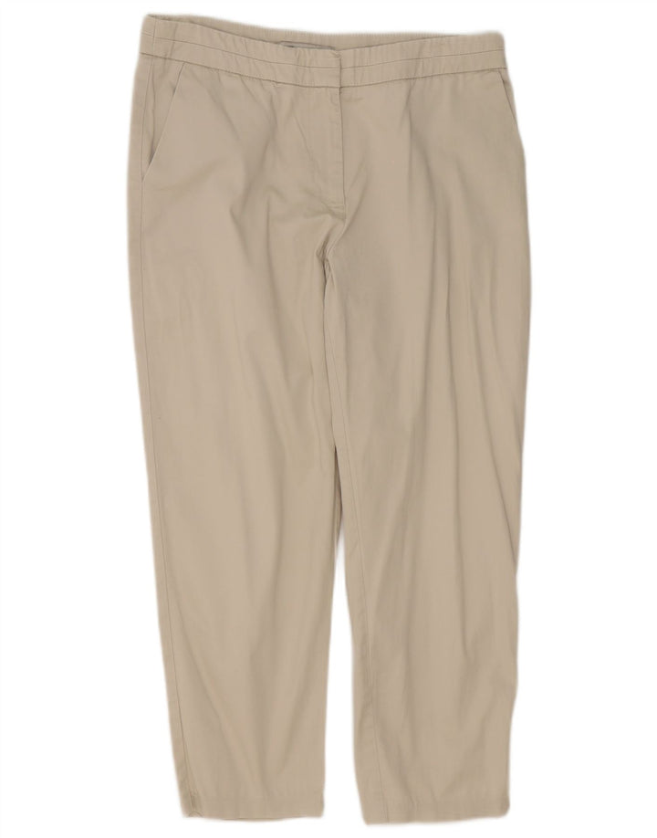 Spodnie Marks & Spencer Damskie Straight Capri UK 12 Medium W30 L22 Beżowe