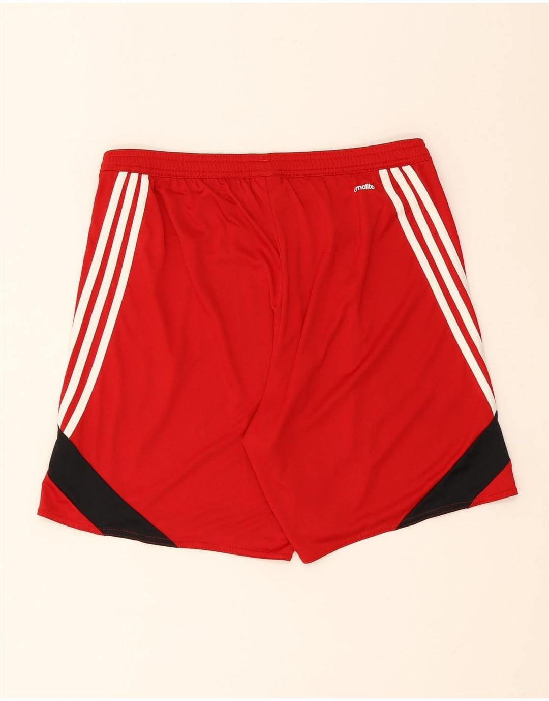 Męskie spodenki sportowe Adidas Climalite, duże, czerwone, z blokami kolorów, poliestrowe