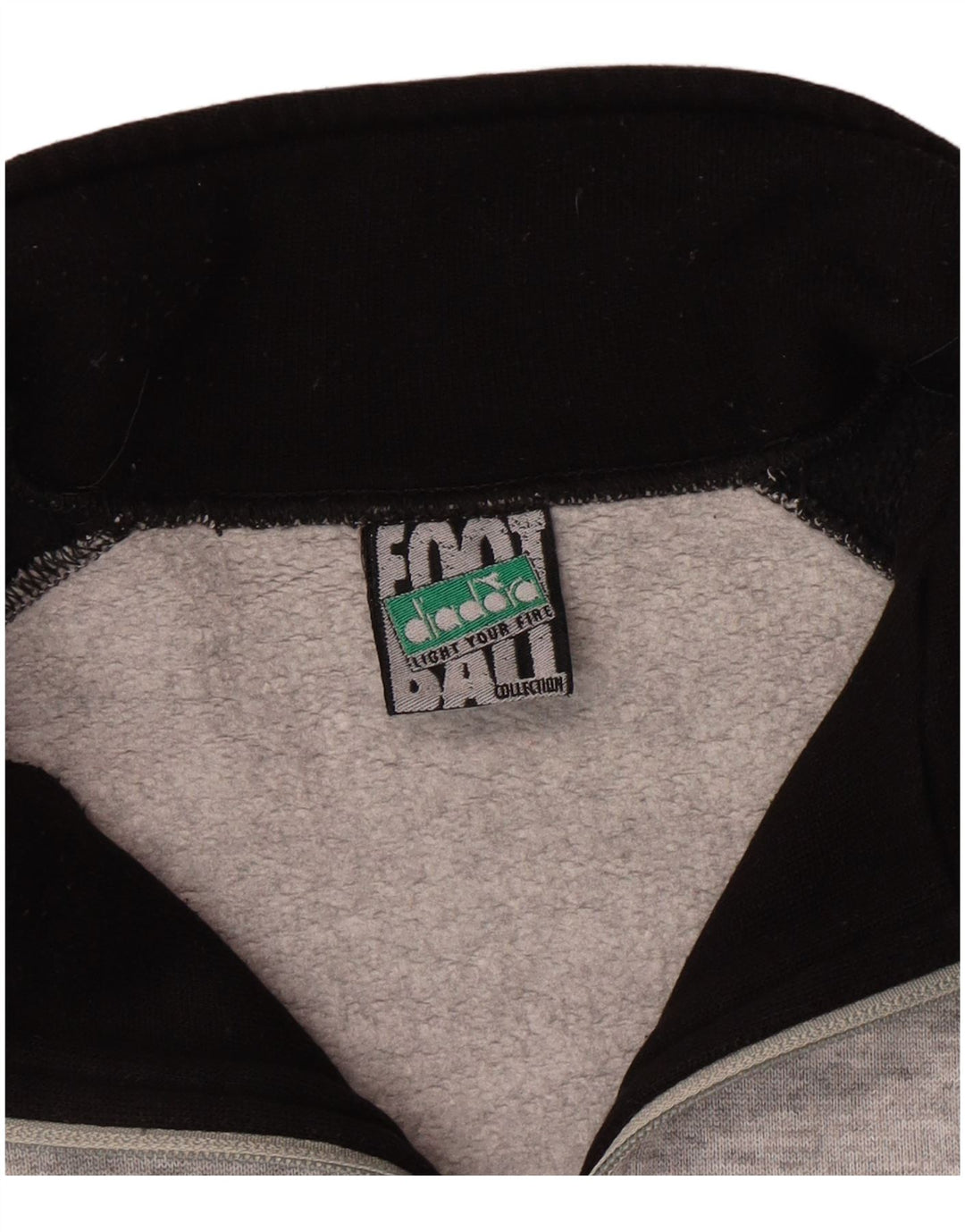 Męska bluza z zamkiem błyskawicznym Diadora, duża, szara, bawełniana w bloki kolorów