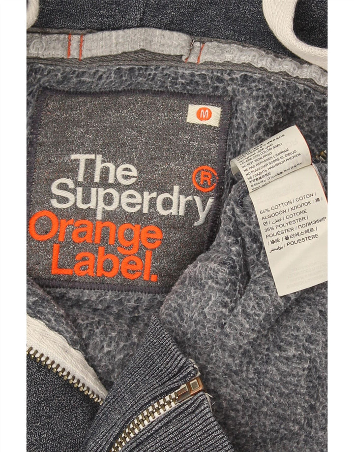 Męski sweter z kapturem i zamkiem Superdry, średnioszary, bawełniany