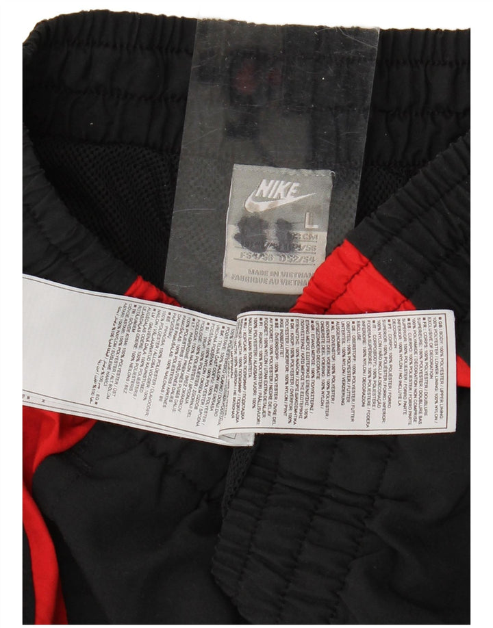 Męskie spodnie dresowe Nike, duże, czarne, poliestrowe bloki kolorów