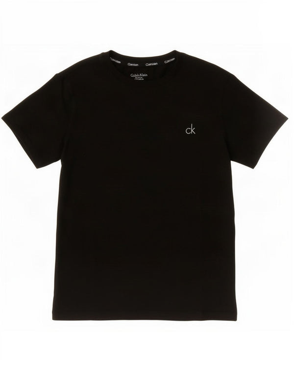 T-shirt dziewczęcy Calvin Klein 12-13 lat, czarny, bawełniany