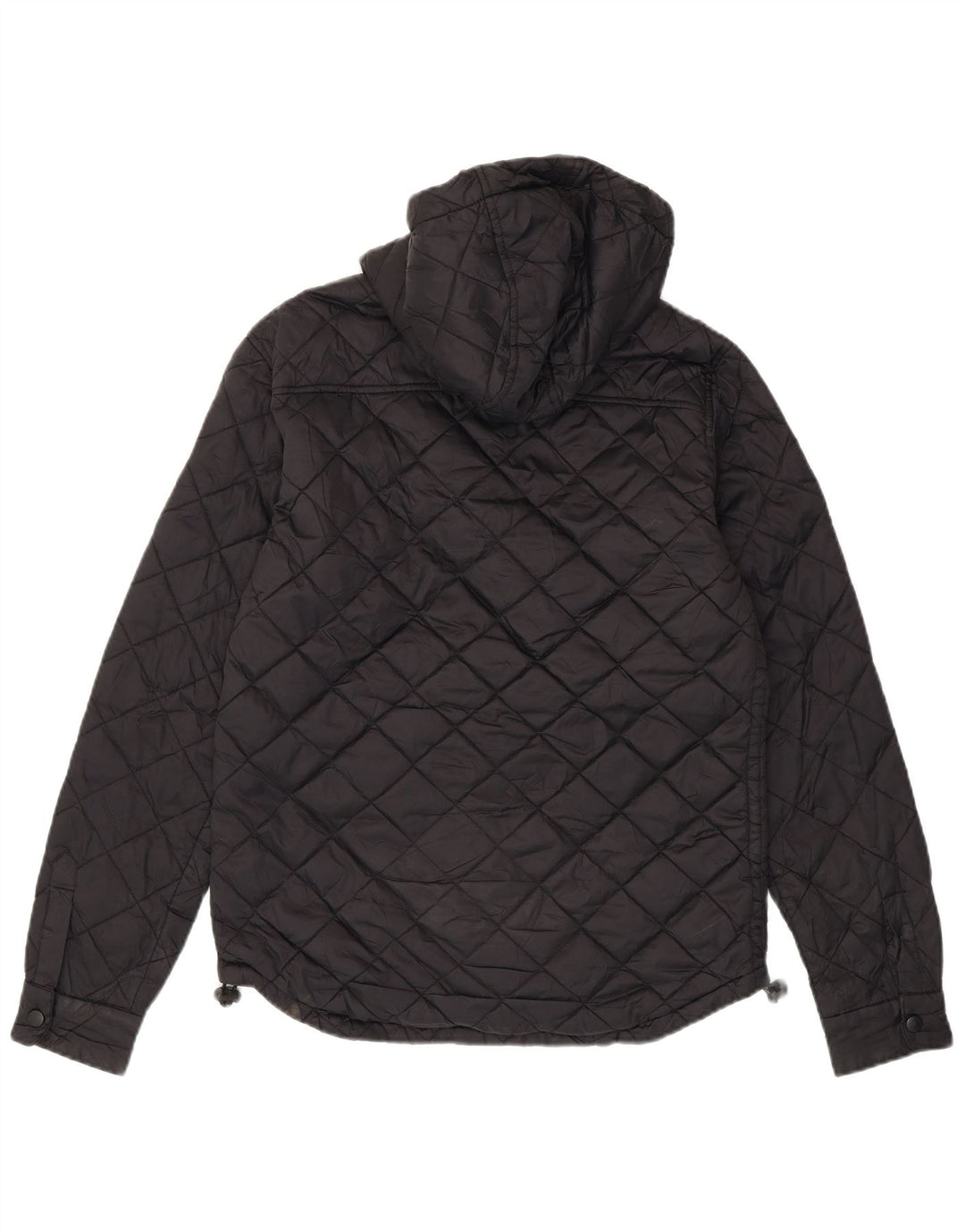 SUPERDRY Męska pikowana kurtka z kapturem UK 36 Small Black Nylon